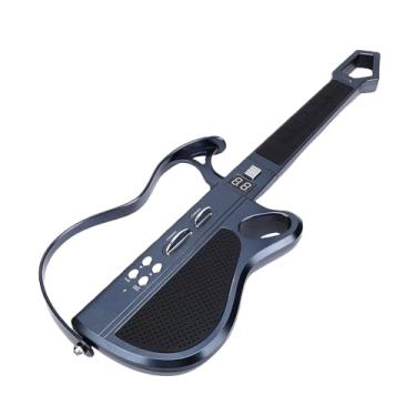 Imagem de Cryfokt Brinquedo de Guitarra Elétrica Infantil Sem Cordas Guitarra Inteligente LED Acende 7 Sons Dobrável BT Recarregável Musical Com Bateria Eletrônica Alça de Ritmos para (Preta)