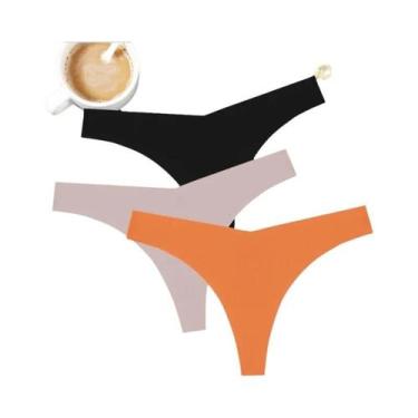 Imagem de Tanga Feminina Sem Costura De Cintura Baixa Em Formato V, Macia E Conf