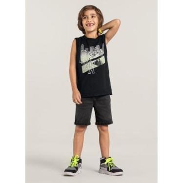 Imagem de Regata estampada infantil menino em malha Brandili-Masculino