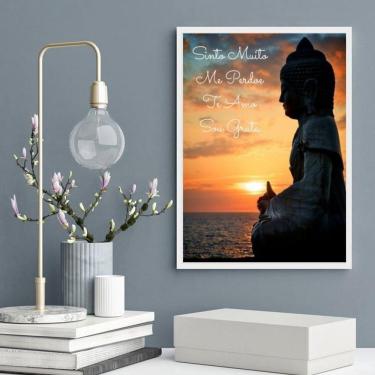 Imagem de Quadro Decorativo Ho` Oponopono Mágico- Buda 24X18Cm