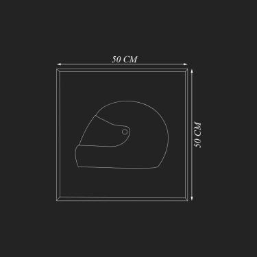 Imagem de Quadro 3D Decorativo Helmet CL SF90 Branco G53 - Gran Belo