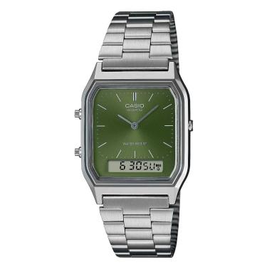 Imagem de Relógio Casio Masculino Ref: Aq-230a-3amqy Anadigi Prateado
