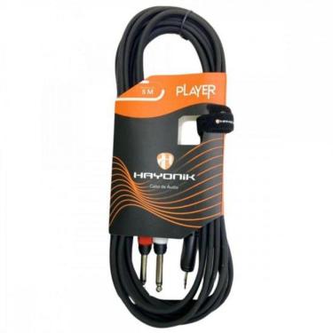 Imagem de Cabo De áudio Player P2 X 2 P10 5m Preto Hayonik
