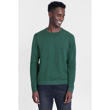 Imagem de Tricot Aramis Manga Longa Gola Careca Verde Militar-Masculino