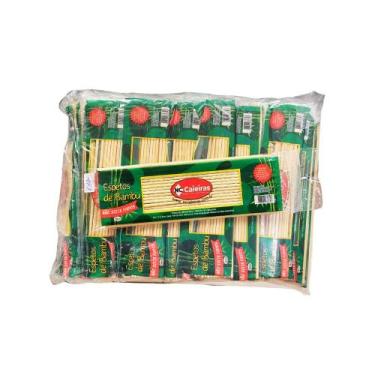 Imagem de F3 Espetos de Bambu Importado: 28cm x 4.5mm - 50Pct com 40un - NC Caie