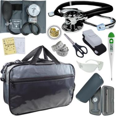 Imagem de Kit Enfermagem Top Cores Premium Completo Estagio - Love Saude, GRAFIT