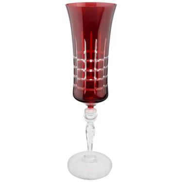 Imagem de Taça para Champanhe Bohemia Grace em Vidro Vermelho - 190ml