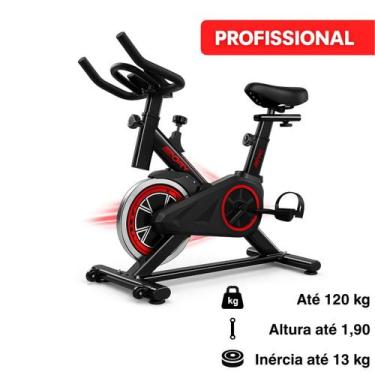 Imagem de Bicicleta Ergométrica Fitness Spinning Profissional Cor Preto E Vermel