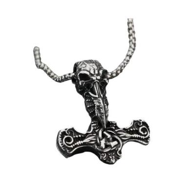 Imagem de Colar Masculino Viking Odin Com Pingente De Âncora De Barco Joia De Mo