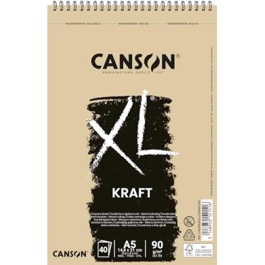 Imagem de Bloco Espiralado XL A5 90g/m², Canson, 60082832, Kraft, 40 Folhas
