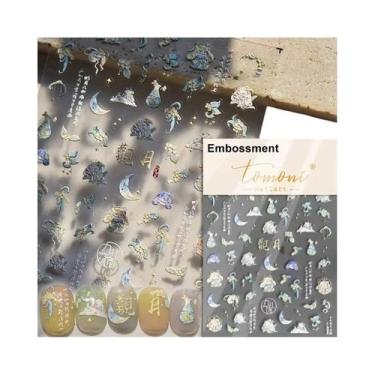 Imagem de Adesivos De Unha a Laser Com Grafite De Animais Fofos, Autoadesivos, D