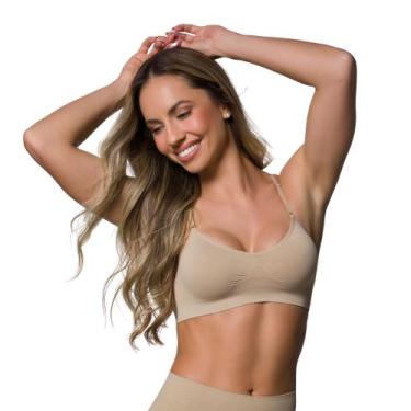 Imagem de Sutiã Top Básico Adulto Selene Modelo Sem Bojo Com Alças Reguláveis, C