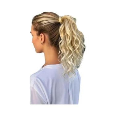 Imagem de Peruca Sintética Cacheada Com Rede Invisível, Rabo De Cavalo Curto Com