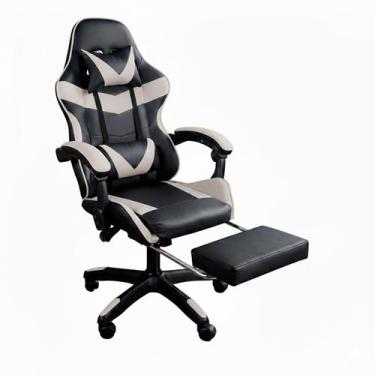 Imagem de Cadeira Gamer Ergonômica Reclinável com Apoio para Pés Estocasa Azul V