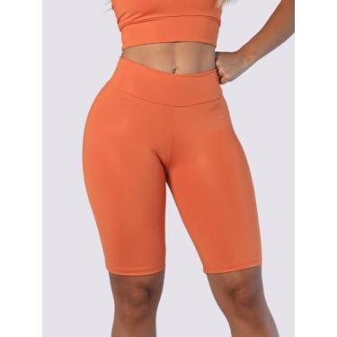 Imagem de Bermuda Suplex Fitness Feminina Academia Treino Malhar Cintura Alta Ci