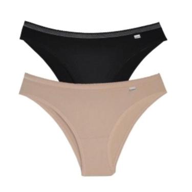 Imagem de Kit com 2 Calcinhas Biquíni Microfibra DelRio Tamanho P Sortido