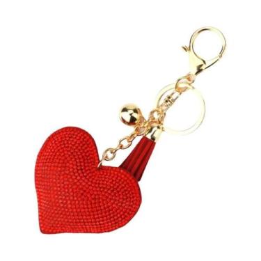Imagem de Chaveiro Feminino De Coração Com Strass, Pingente De Cristal Brilhante