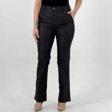 Imagem de Calça La Rossi Boot Cut Resinada Feminina-Feminino