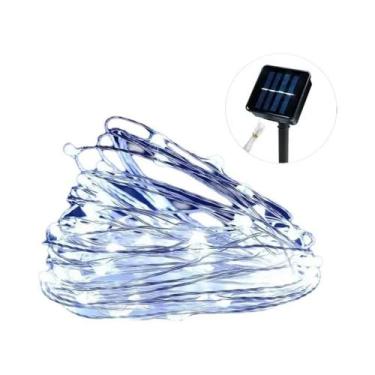 Imagem de Luz Solar De Cordão Para Exterior Com 300 LEDs, Guirlanda De Fadas Com