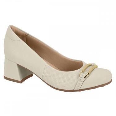 Imagem de Sapato Modare 7373123 Scarpin Salto Bloco Feminino, Off white, 37
