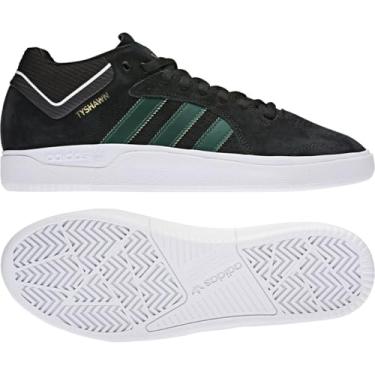 Imagem de adidas Tyshawn T nis masculino de skate branco e branco, N cleo preto-universit rio verde-branco, 4