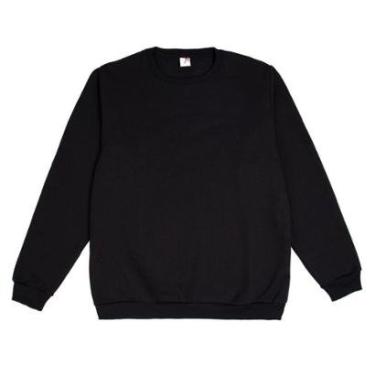 Imagem de Moletom Feminino Desayner Plus Size Gola Careca Preto-Feminino