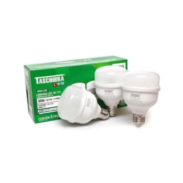Imagem de Kit 3 Lâmpadas Led Taschibra Tkl 170 High Led 30w E27 Bivolt 6500k Luz