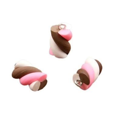 Imagem de Pingentes De Algodão Doce Coloridos Em 6 Cores, 10 Peças, 10x20mm, Kaw