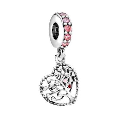 Imagem de Pingente Árvore Genealógica Prata 925 Charm Mãe Pai Amor Eterno Para P