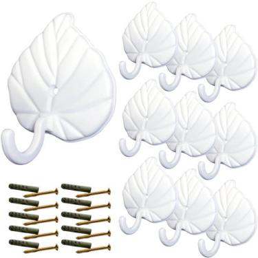 Imagem de 10 Gancho Parede reforçado c/ buchas e parafusos Super forte - JLK PLA