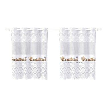 Imagem de Cortina Pia Bando Vitro Formosa Renda Cozinha 1,60x0,80x0,20