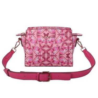 Imagem de Bolsa Tiracolo Média Fellipe Krein Ss23 Butterfly Fk614 - Rosa, Rosa