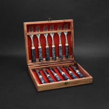 Imagem de Conjunto de Talheres Serrilhado - 12 peças - SG Facas Artesanais