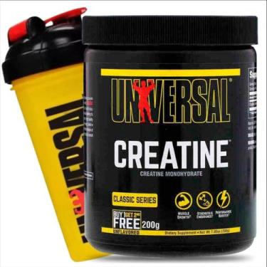 Imagem de Kit Creatina Universal Original com Selo 200g + Coqueteleira Universal