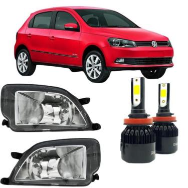 Imagem de Par farol milha volkswagen gol g6 2013 a 2016 e super led - BIBAS