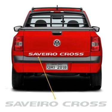 Imagem de Faixa Tampa Traseira Saveiro Cross 2011/2013 Adesivo Prata - onl