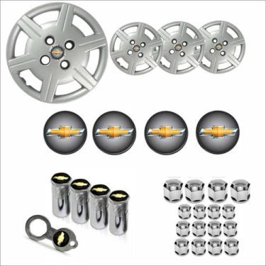 Imagem de Jogo Calota Aro 13 Corsa Classic 2012 à 2015 + Emblema Resinado + Tamp