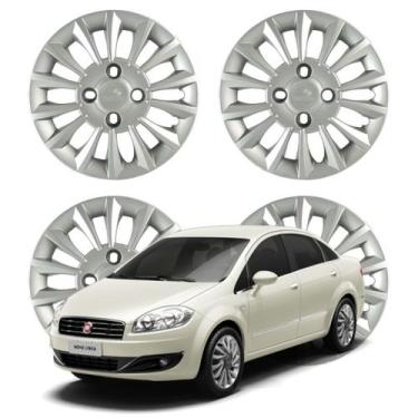 Imagem de Jogo Calota Aro 13 Fiat Linea Cubo Baixo Prata 015CB-PTA-U - Grid Calo