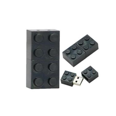 Imagem de Pendrive Lego Preto de 4 GB - Pronta Entrega - Coleção TEA e Amor