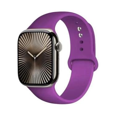 Imagem de Pulseira De Silicone Para Apple Watch Series 9 7 8 SE 5 6 46mm 42mm 44