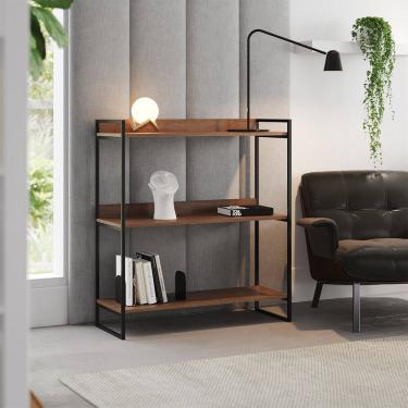 Imagem de Aparador Estante Industrial Córdoba 95 Cm com 3 Prateleiras para Sala Hall Entrada - Pr...