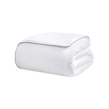 Imagem de Duvet Basics em Vivo Branco e Cinza 200 Fios Solteiro Cinza