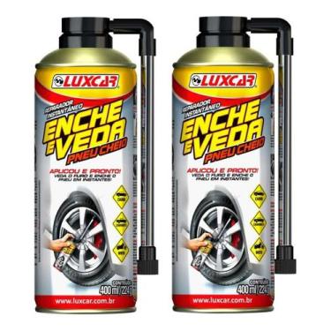Imagem de 2 Reparador Instantâneo Luxcar Pneu Cheio Enche E Veda