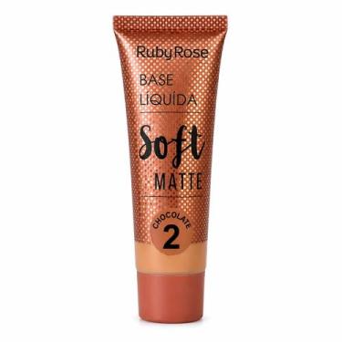 Imagem de Base Líquida Ruby Rose Soft Matte Alta Cobertura Chocolate 2