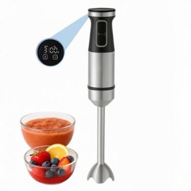 Imagem de Processador Misturador Mixer De Mão Portátil 1000w Sopa Whey - Tomate
