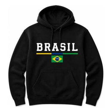 Imagem de Moletom Adulto 100% Algodao Brasil Copa Hexa Unissex Macio Confortavel