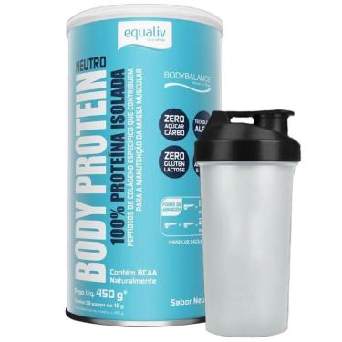 Imagem de Body Protein Isolado Neutro 450g Coqueteleira - Equaliv-Unissex
