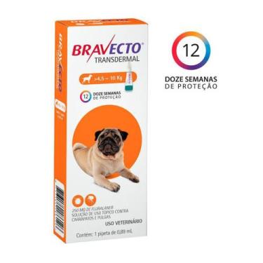 Imagem de Antipulgas e Carrapatos Bravecto Transdermal Cães de 4,5 a 10 Kg - 250