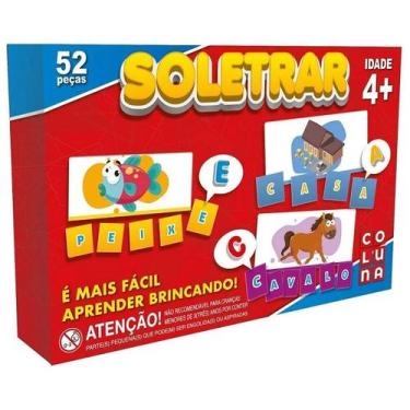 Imagem de Jogo Educativo Soletrar 52 Peças  Coluna