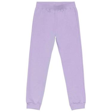 Imagem de Calça Jogger Básica Infantil Menina em Moletom Lilás - Brandili, 8